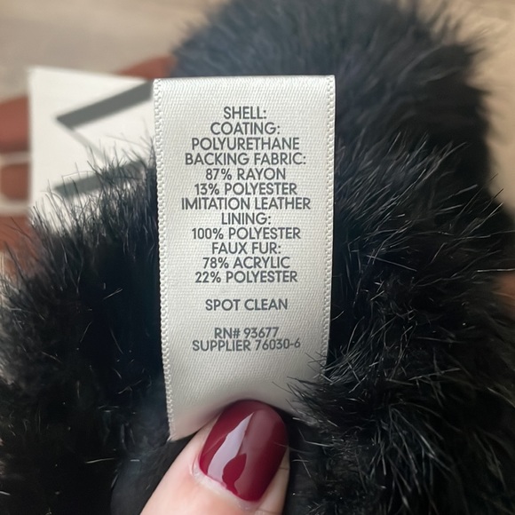 Brown Faux Leather Gloves - Picture 7 of 8